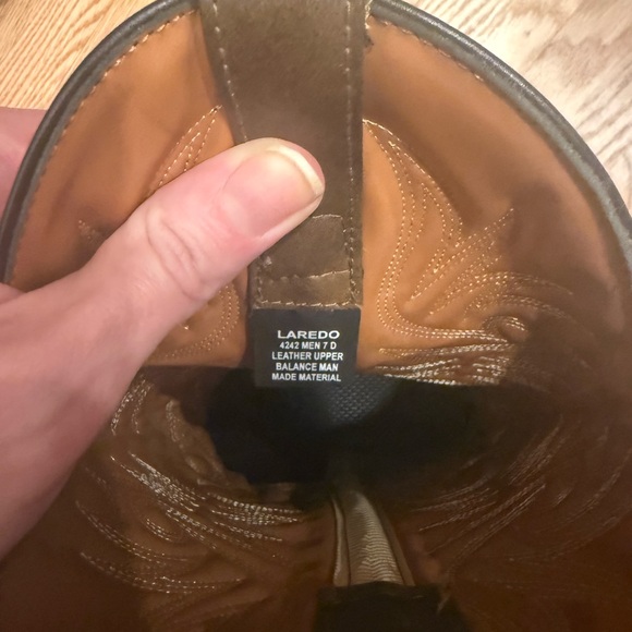 Laredo Tan Leather Cowboy Boots - Picture 7 of 9